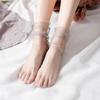 Summer Thin Mesh Socks Women Ultra-Thin Transparent Nylon Loose Long Socks Casual Solid Color Breathable Middle Tube Socks Sox