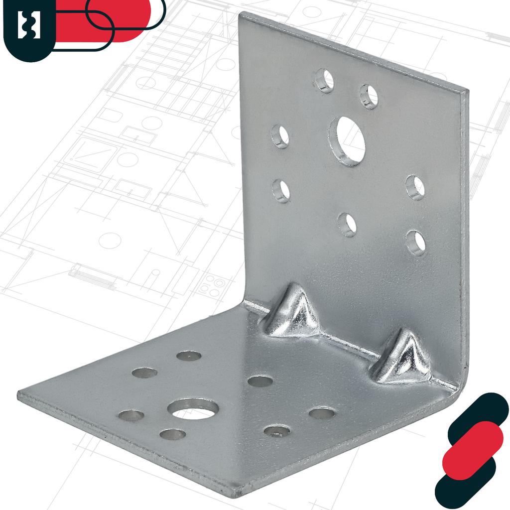 Carpenter's Angle Steel Construction Connector Reinforced 50 X 50 X 50 MM