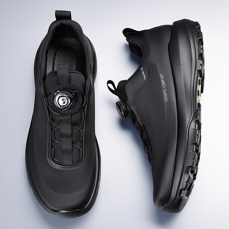 Fashion New Fashion Men Mesh Shoes Outdoor Casual Sneakers Non-Slip Travel Hiking Shoes Solid Color Treking Footwear Simple Man Trainers