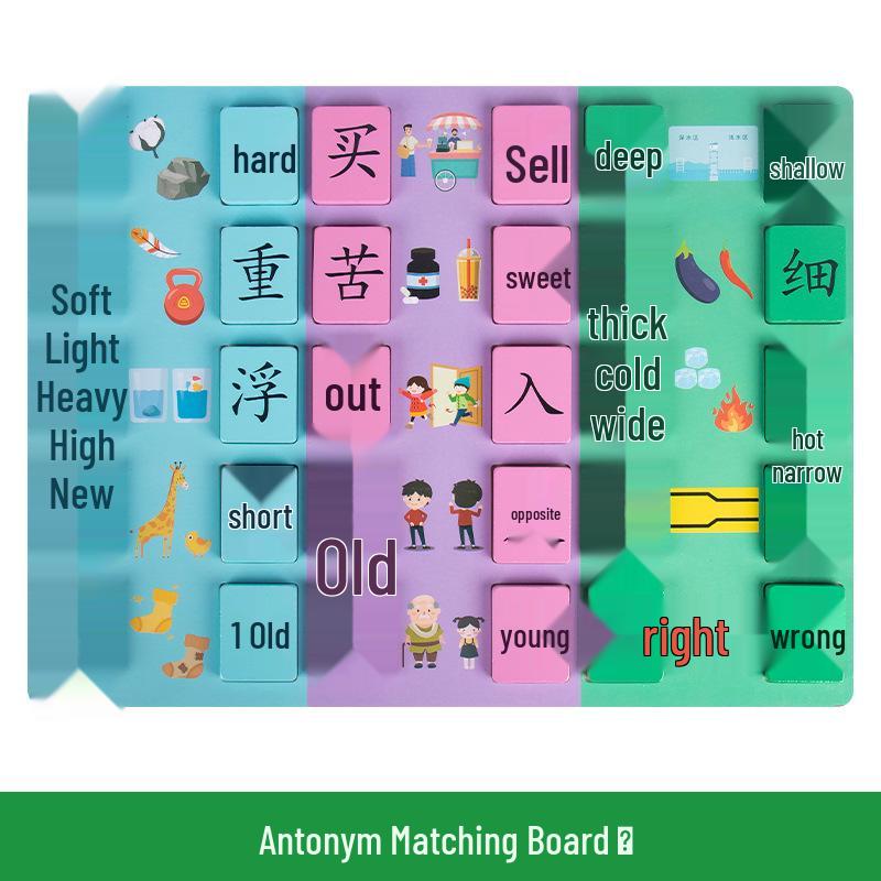 

Китайские иероглифы Антонимы Головоломки на грамотность для детей 3-6 лет: Развивающая игрушка для обучения в детском саду