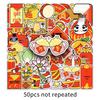50 Cute Hand-Painted New Year Graffiti Stickers for Water Bottles and Phone Cases