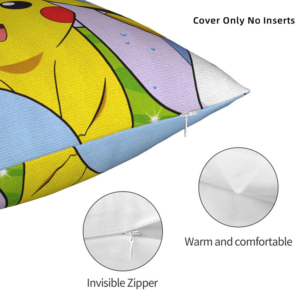 Pikachu Pillow Cover Fashion Pillow Case For Chair Sofa Home Decor Graphic Pillowcases Gift
