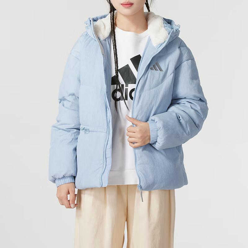 adidas Mode Lässig Einfach Kapuzen Daunenjacke Damen Oberbekleidung Blau JG5930