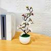 Artificial Potted Flower Tree Faux Foliage Plant for Living Room Office Decoration