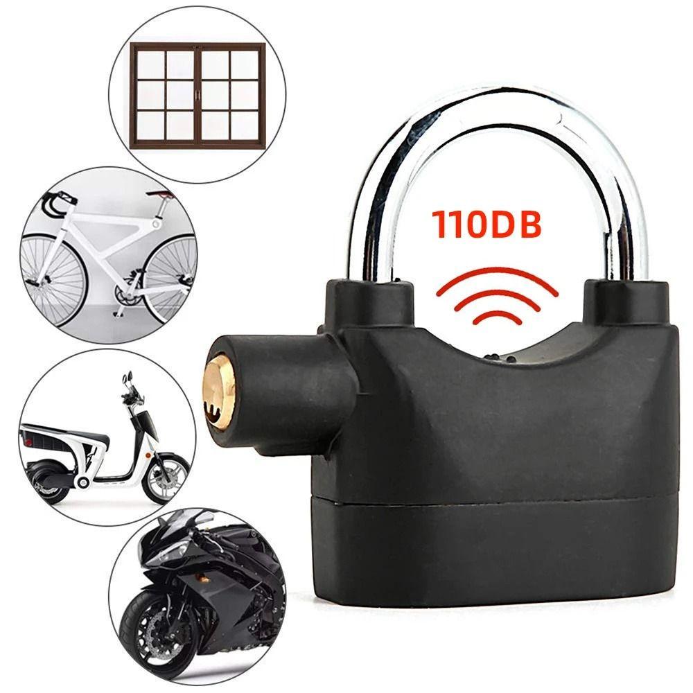 Anti-Theft Alarm Lock 10db Siren Door Lock with Key Intelligent Anti-Theft Padlock  Outdoor