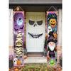 2pcs/Set Spooky Holiday Themed Porch Banner Cartoon Mummies Pumpkin Lanterns Ghosts Bats Spiders Plus Wizard Celebration Decorations