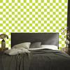 Checkerboard Wallpaper Lime and White for Living Room and Bedroom 50x1000