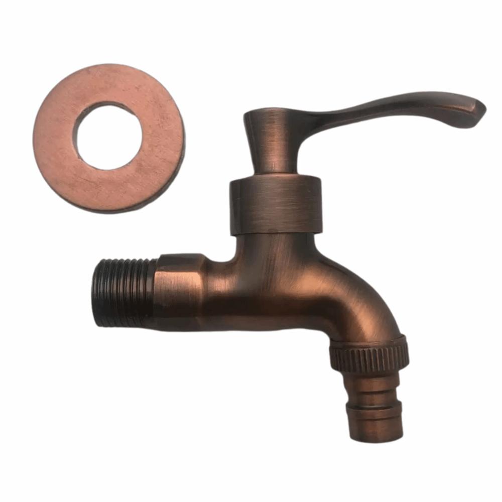 Bronze Ceramic Valve Core Dragon Faucet Bronze Finish Zinc Alloy Wall Mounted Bibcock 4-pin Interface Luxury Antique Tap