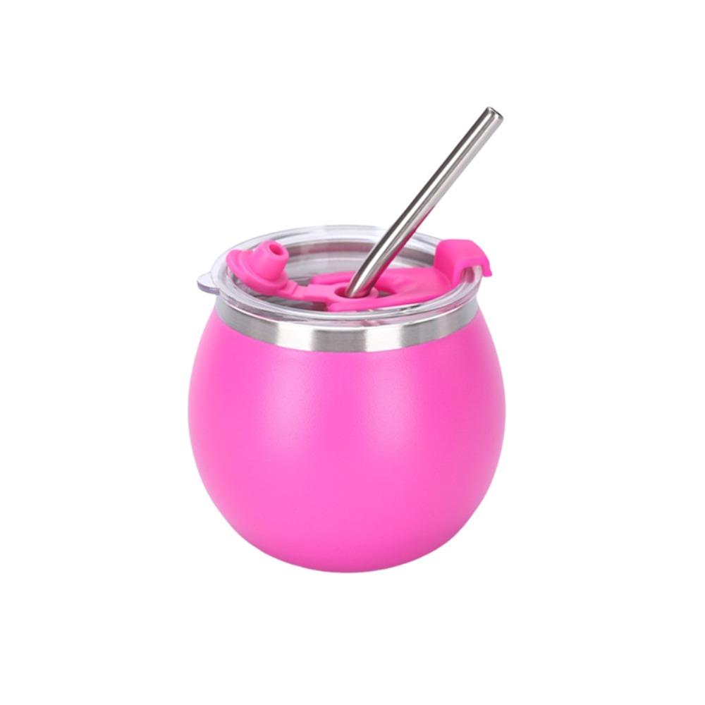 with Straw and Lid Argentine Yerba Mate Cup Double Wall Insulated Cups Portable Egg Cup Office