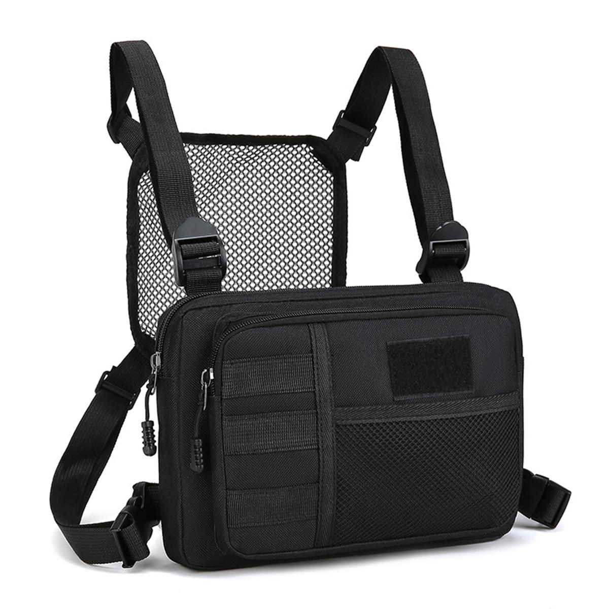 

Multi-function Tactical Vest Unisex Chest Rig Bag Fashion Men s Hip-hop Streetwear Chest Bags Waterproof Oxford Sport Backpack 26X17X4cm