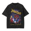 Washed T Shirts Judas Priest Defenders Blowout Vintage T-Shirts Harajuku 2025 Tour Streetwear Summer Top Tee Shirt for Men Women