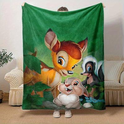 1 ks, Bambi, Kvíkal & Květinka Disney Domácí dekorace Deku Měkký přehoz na pohovku, postel, do auta, na cestování, kempování, do kanceláře na zdřímnutí Nápad na dárek pro přátele