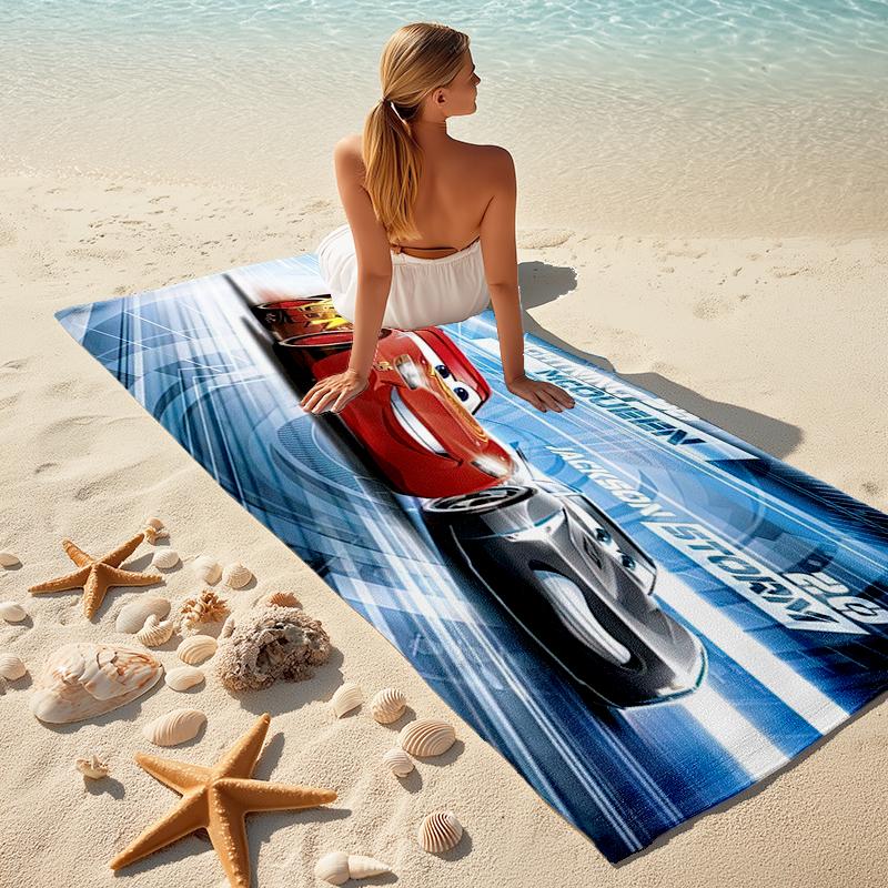 Ręcznik plażowy Błyskawica McQueen Kemping na świeżym powietrzu Ręcznik plażowy na wakacje Pływanie Basen zewnętrzny Chłonny ręcznik kąpielowy