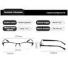 Metal Anti-blue Light Men Business Eyewear Farsighted Reading Glasses Eyeglasses Diopter 0 +0.5+0.75+1.0 To +6.0