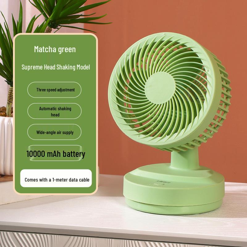Rechargeable Silent Desk Fan with USB for Dorm or Home