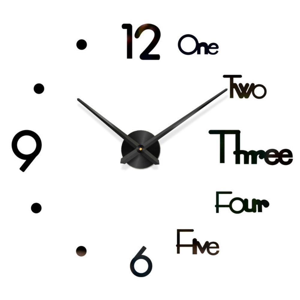 Modern Design Large Wall Clock 3D DIY Quartz Clocks Watches Acrylic Mirror Stickers Living Room Home Decor Horloge