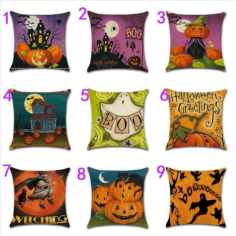Premium Quality Happy Halloween Cushion Cover Perfect For Home Decor Elegance