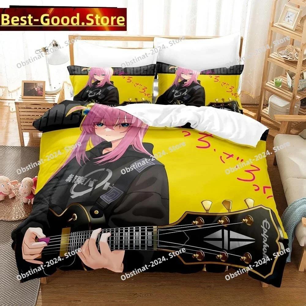 Fashion 3D Anime BOCCHI THE ROCK! Bedding Set Printed single Comforter Quilt Bed Cover Pillow Case 3 Pieces Sets Kids Adult Size