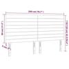 VidaXL LED Headboard Bedroom Furniture Double Bed Accessory Head of Bed Frame Interior Cream 3122591