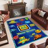 Personalized Crystal Velvet Carpet Custom Name Text,Geometry Dash Anti Slip Area Rug For Home Decoration