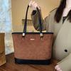 New Retro Deerskin Velvet Portable Commuter Bag, Female Senmeng Trendy Fashion Tote Bag, Large-capacity Stray Bag