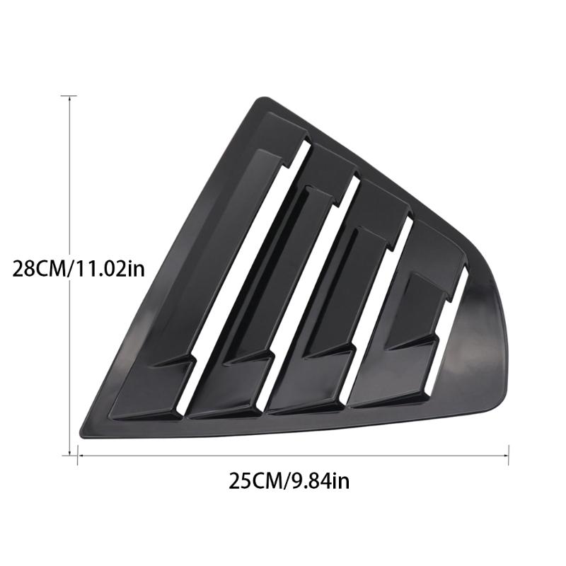 2 st Bilsida Bakre Fönster Jalusi Lucka Kåpa Trim Passar för 2018-2021 Luftutsläpp Jalusi Dekorationslist Karosskit
