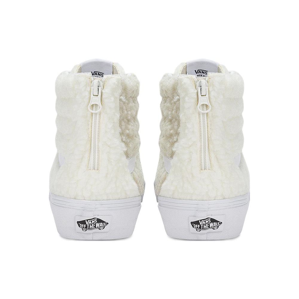 Vans Sk8 Faux Shearling High-Top Skate Shoes Unisex Sneakers White Gray VN0A5KRCC00
