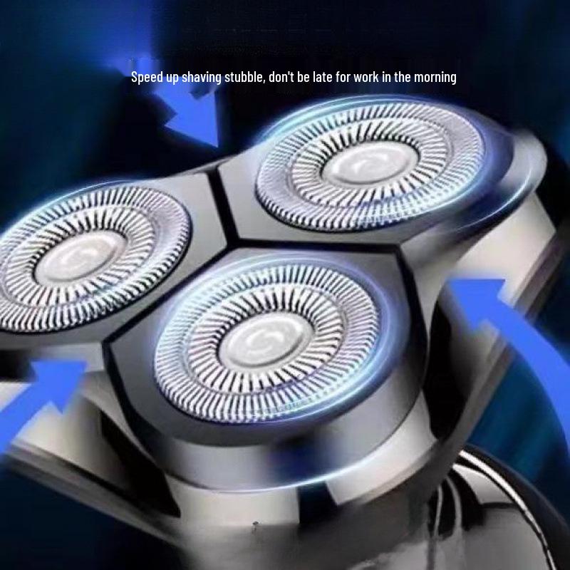 German Electric Shaver: 6-in-1 Multifunctional, Floating Triple Head, Waterproof Men's Beard Razor