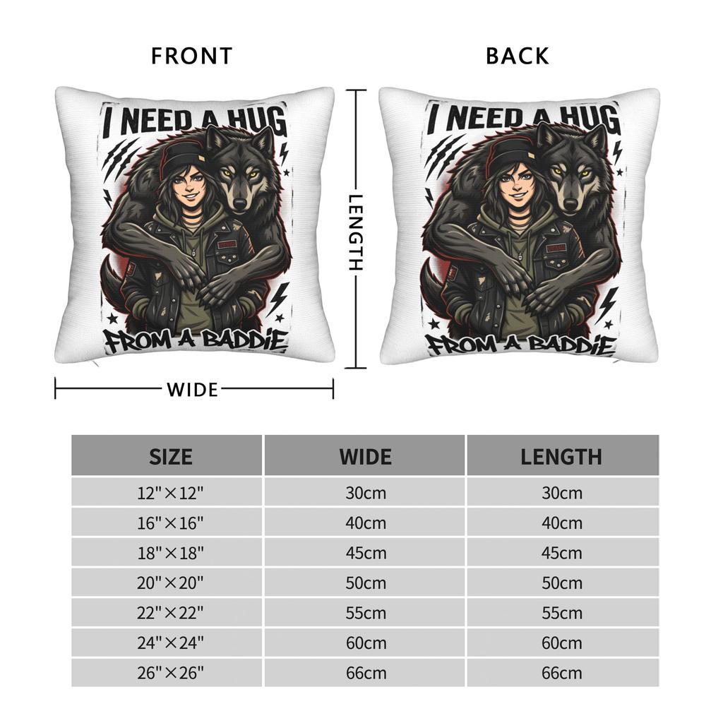 I Need A Hug From A Baddie Pillow Case Design Pillow Cover Cute Funny Pillowcases For Sofa Home Decor