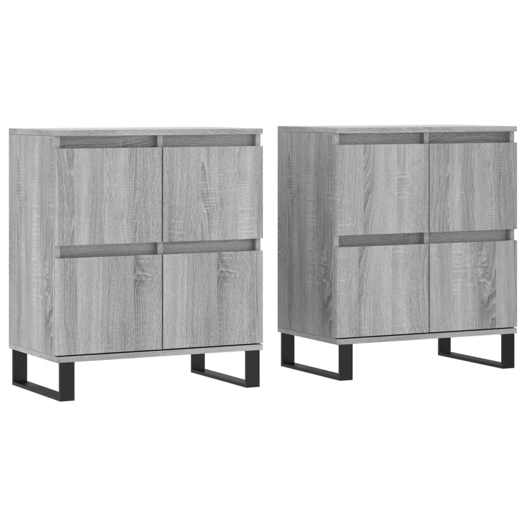 Sideboards 2 pcs Grey Sonoma Wood Based Panel