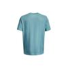 Under Armour Logo Print Crew Neck Short Sleeve T-Shirt Men Tops Blue 1376801-400