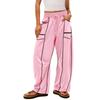 Women's Wide Leg Pants With High Waisted Straight Leg And Spliced Pocket Casual Pants