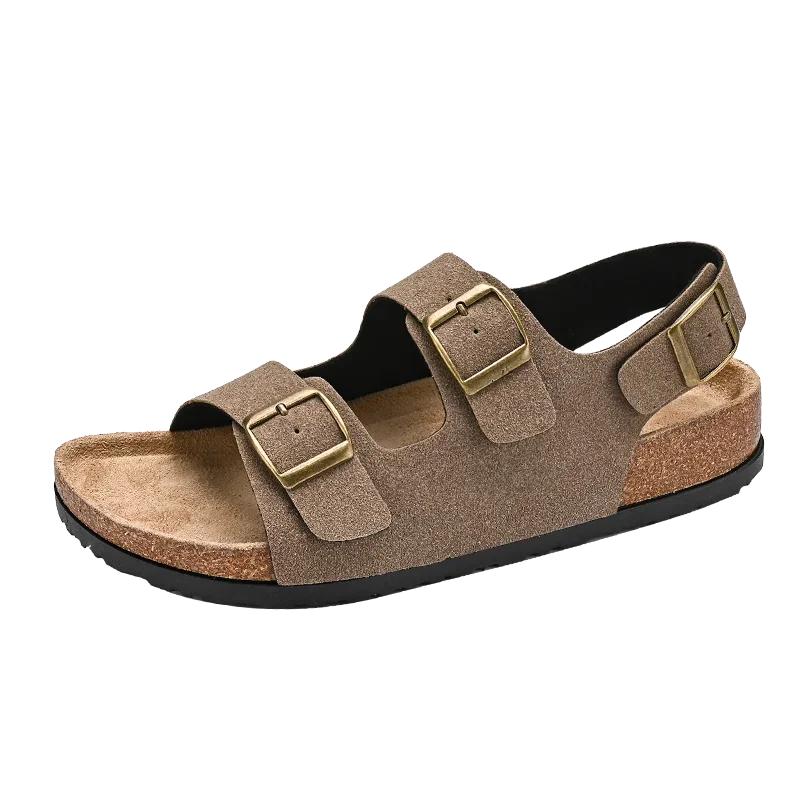 Authentic Leather Shoes Man Slippers Men's Dad Sandals Man Summer 2024 Mens Sandal Low Price Shoe Social Shoe Male Slipers Flat