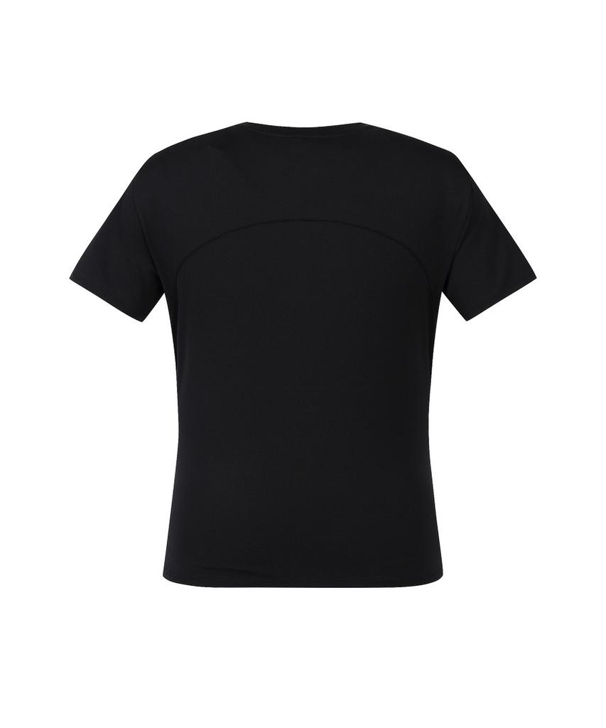 DISCOVERY EXPEDITION Women'S Shirred Short Sleeve T-Shirt (Black)
