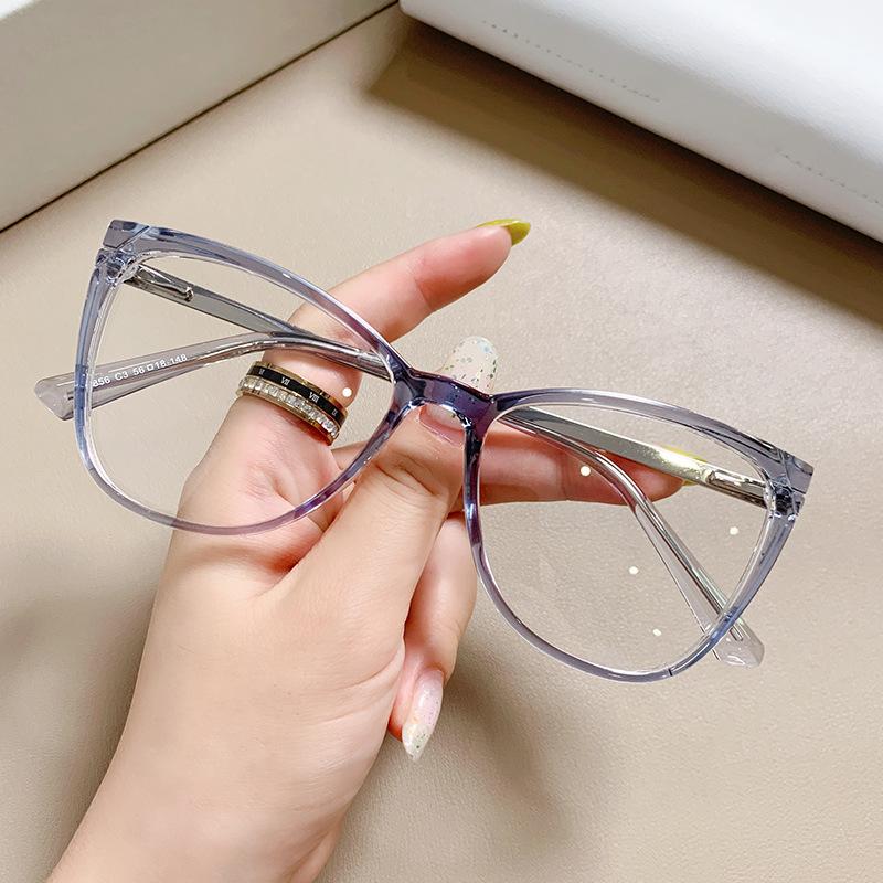Vintage Black Cat Eye Reading Glasses Anti Blue Light Gradient Frame Presbyopia Eyewear for Women Men +3