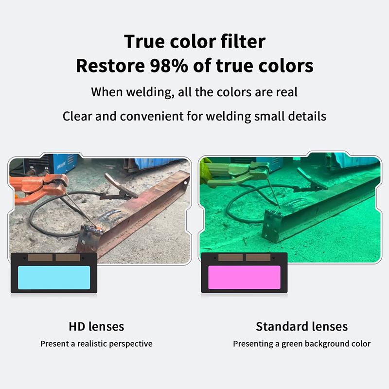 Solar Auto-Abdunkelnde Schweißlinse Schweißbrille Solarbetriebene Schweißhelm-Schutzbrille Schweißhelm Maske Zubehör