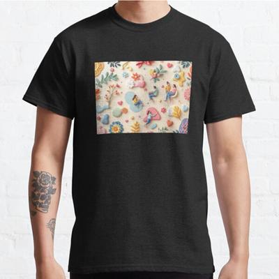 Men Fashion Casual Short Sleeves A Soothing 3D Pattern Tops Aesthetic Vintage Oversized T-shirts