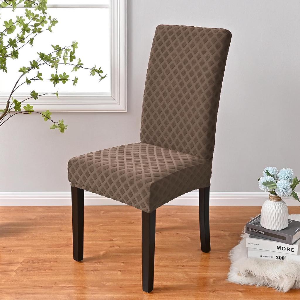 Diamond Pattern Thickened Stretch Jacquard Knitted Half-Wrap Chair Cover