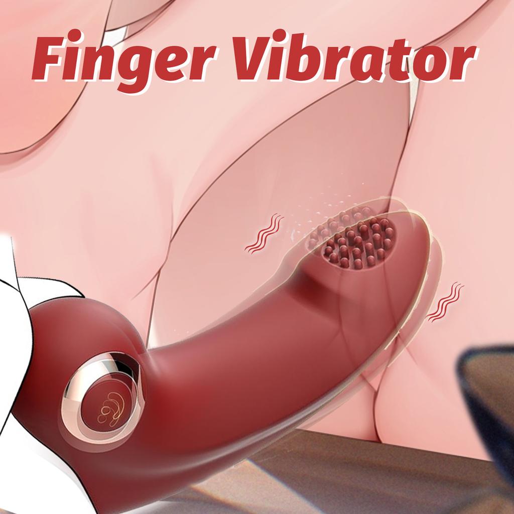 Mini Finger Orgasm Vibrator G-Spot Clitoral Stimulation 10 Vibration Modes Finger Sleeve Vibrator Nipple Stimulator Female Sex Toys