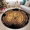 Serene Blue  White Gradient Swirl Round Rug Anti-slip Soft Minimalist Carpet for Living Room Home Office Bedroom Decor