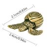 Massive Messing Meeresschildkröte Figur Miniatur Tee Haustier Handwerk Desktop Kleines Ornament Tier Wohndekoration Accessoires Geschenke