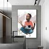 Dope Black Art Posters and Prints Morden Wall Art Canvas Painting Meditation Boy Pictures for Yoga Room Decoration Frameless