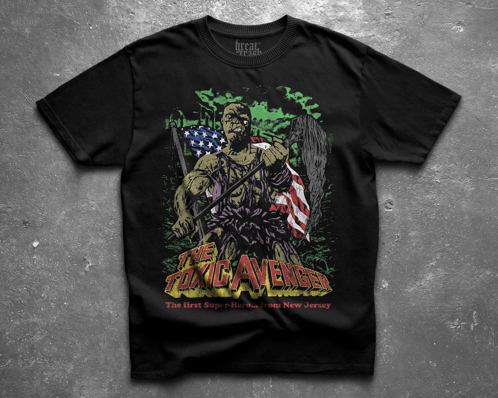 The Toxic Avenger Shirt, Vintage 80s Horror Movie T-Shirt, Cult Classic Retro Tee, Toxic Green Bootleg Graphic Tshirt, B Movie Goth Punk Top 3XL