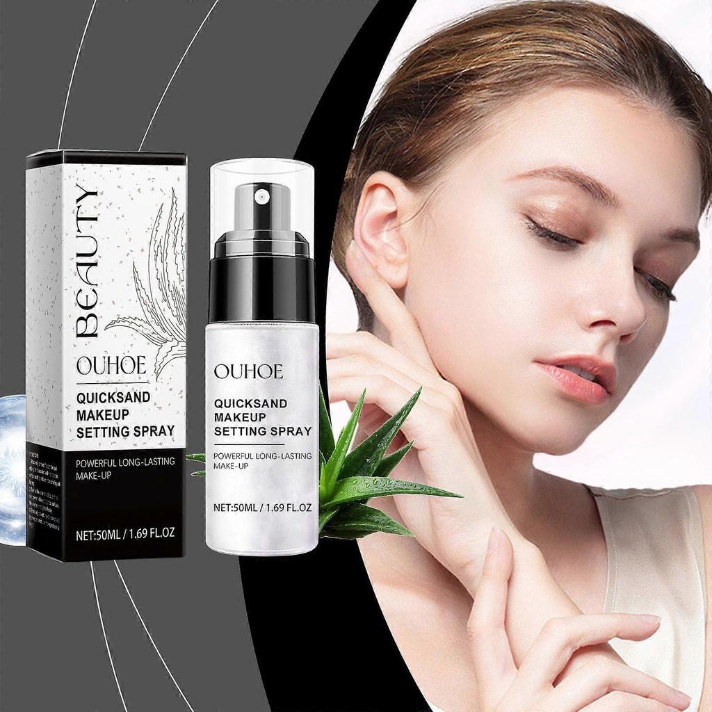 Ouhoe Fluid Sand Setting Spray Natural Lightweight Multi-Effect Moisturizing Breathable Matte Refreshing Portable Long-Lasting Makeup Spray