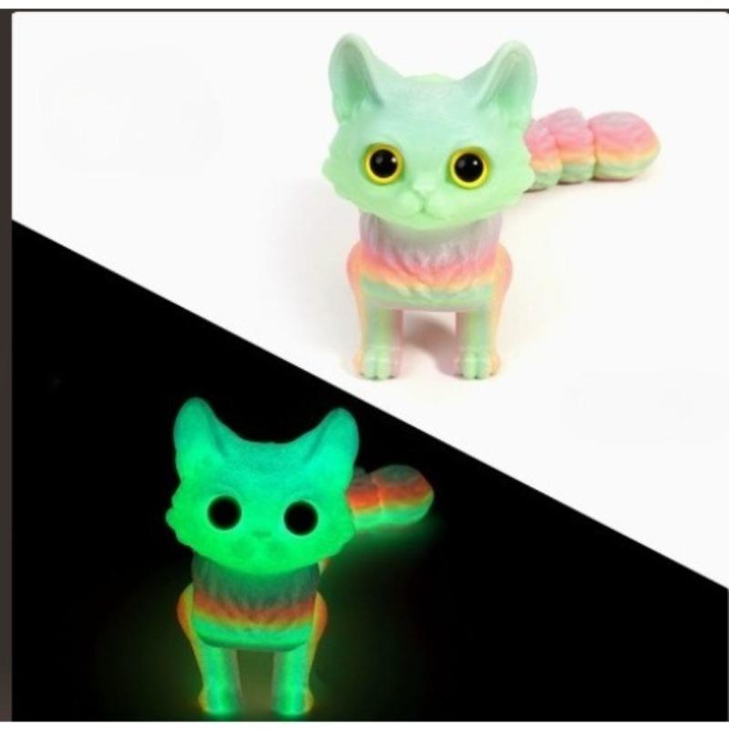 3D Printing Cute Little Cat Tail Joint Movable Children's Gift Toy Model Car Decoration