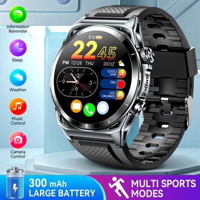 2025 New Smart Watch KE6 1.43" AMOLED Display Men Black Sports Watch KE Series Bluetooth Call Health Monitor IP68 Waterproof
