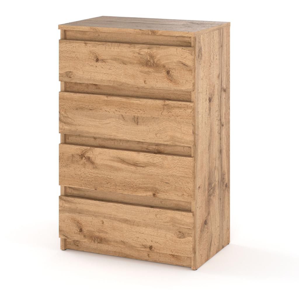 Chest of Drawers Oak Wotan 60 CM 4S TV Cabinet Furniture for Living Room Bedroom