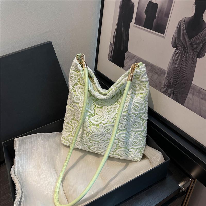 Literary style lace women's bag cute and beautiful college student shoulder underarm bag large capacity handbag tote bag