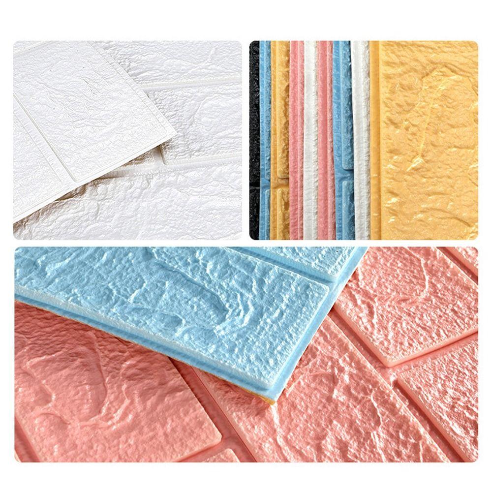 Moisture-proof and Moldy Resistant Foam Brick Wallpaper Wall Decals  Living Room Bedroom Kitchen