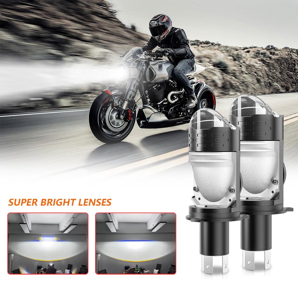 N6 2Pcs H4 LED Headlight Bulb High Brightness Double Copper Tube Car Headlamp 30W 6000K 3000LM